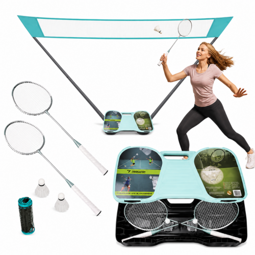 Badmintonsett I Etui Blå Hvit Plast