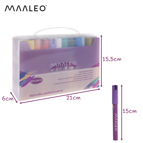 eng_pl_Acrylic-markers-set-of-36-Maaleo-25813-18597_14.jpg Akrylmarkører Sett 36 Farger Multicolor