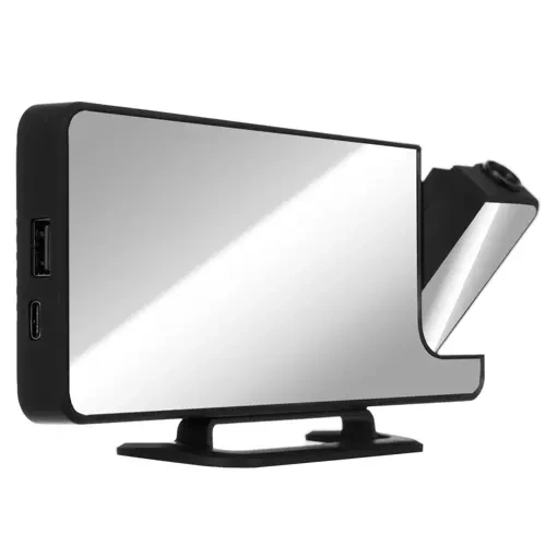 Vekkerklokke Med LED-Display Og Projektor Svart