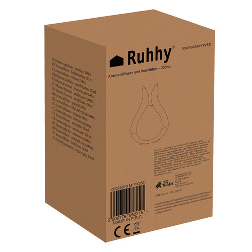 eng_pl_Aroma-diffuser-humidifier-200ml-Ruhhy-24610-17911_1.jpg Aromadiffuser Luftfukter Hvit 200 ml Plast