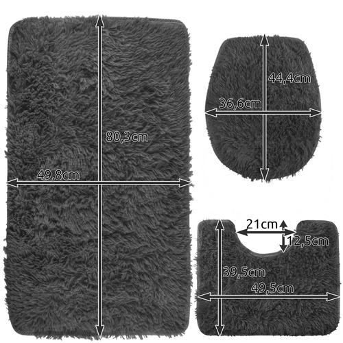 eng_pl_Bath-mat-set-gray-Ruhhy-24353-17731_11.jpg Baderomsmatter, 3-delt sett, sklisikre, myke, grå
