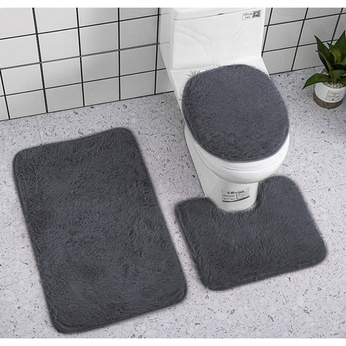 eng_pl_Bath-mat-set-gray-Ruhhy-24353-17731_6.jpg Baderomsmatter, 3-delt sett, sklisikre, myke, grå