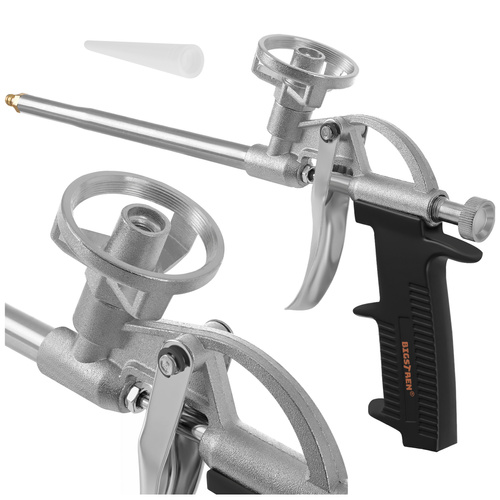 Metallskumpistol for fugeskum med justerbar mengderegulering