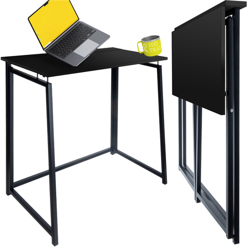 Sammenleggbart skrivebord – moderne PC- og laptopbord i svart