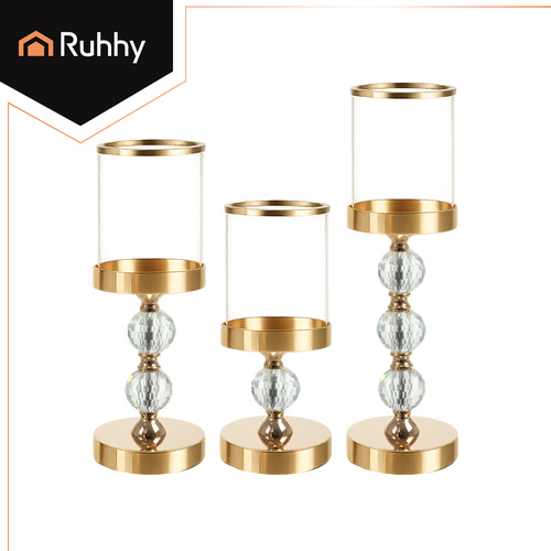 eng_pl_Candlestick-lantern-set-3-pcs-gold-Ruhhy-26487-18556_1.jpg Lysestake Og Lanterne Sett 3 Deler Gull
