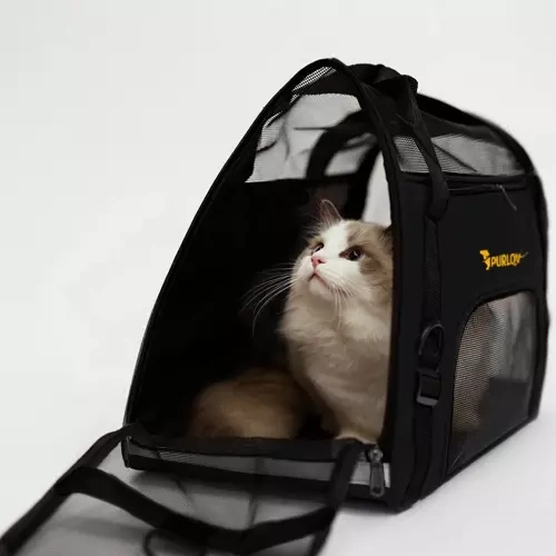 eng_pl_Carrier-bag-for-dog-cat-Purlov-20940-16483_7.webp Bæreveske For Hund Og Katt Svart Stoff