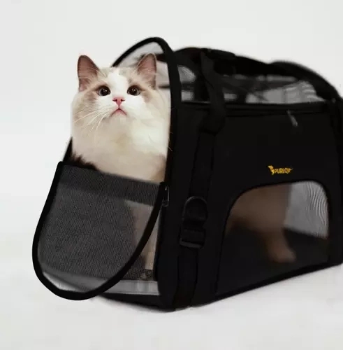eng_pl_Carrier-bag-for-dog-cat-Purlov-20940-16483_8.webp Bæreveske For Hund Og Katt Svart Stoff