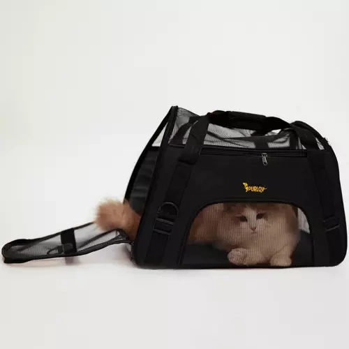 eng_pl_Carrier-bag-for-dog-cat-Purlov-20940-16483_9.webp Bæreveske For Hund Og Katt Svart Stoff