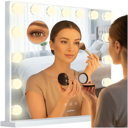 eng_pl_Cosmetic-mirror-58x46cm-LED-Soulima-26129-18564_4.jpg Kosmetisk Speil Hvit 58 x 46 cm Med LED