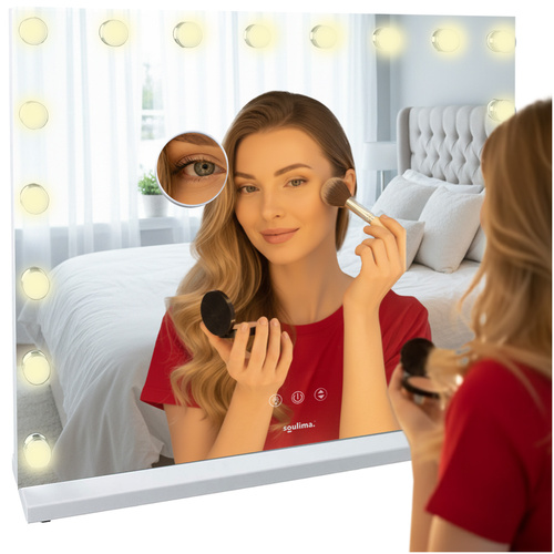 eng_pl_Cosmetic-mirror-80x62cm-LED-Soulima-25808-18580_7.jpg Kosmetisk Speil Hvit 80 x 62 cm Med LED-lys