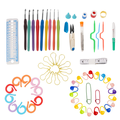 eng_pl_Crochet-set-113pcs-Maaleo-25885-18258_2.png Heklesett 113 Deler Flerfarget Tilbehør