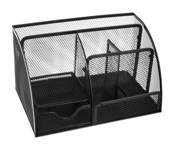 Skrivebordsorganisator Svart 6 Rom 12,5 x 14 x 22 cm