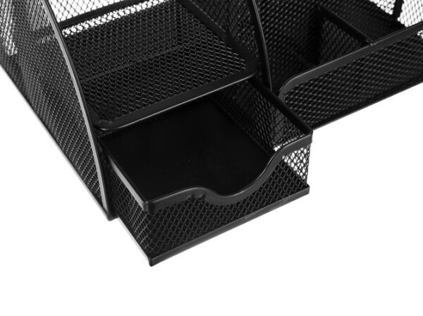 Skrivebordsorganisator Svart 6 Rom 12,5 x 14 x 22 cm