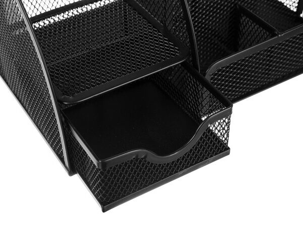 Skrivebordsorganisator Svart 6 Rom 12,5 x 14 x 22 cm