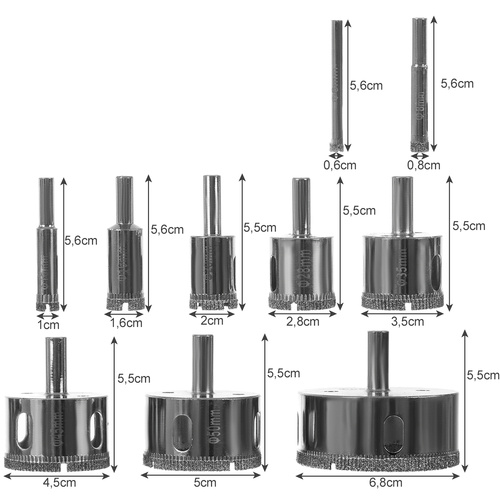 eng_pl_Diamond-hole-saws-set-of-10-Bigstren-21641-16731_10.jpg Diamant Hullsagsett 10 Deler Grå