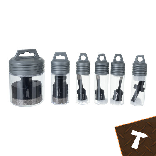 eng_pl_Diamond-hole-saws-set-of-6-Bigstreen-27079-18748_7.jpg Diamant Hullsagsett 6 Deler Grå
