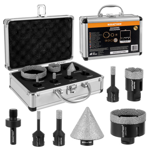 eng_pl_Diamond-hole-saws-set-of-7-Bigstreen-27080-18776_13.jpg Diamant Hullsagsett 7 Deler Grå