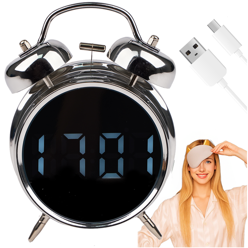 Digital Vekkerklokke Svart Med Alarm Og Display