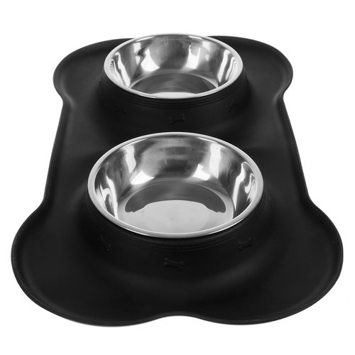 Dobbel Skål Sort 450 ml Plast