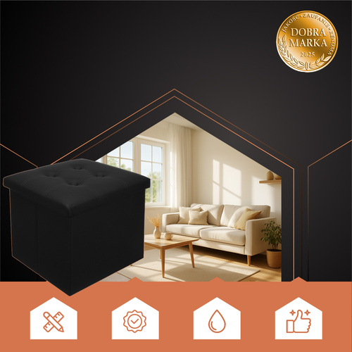 eng_pl_Folding-pouffe-black-Ruhhy-25779-18215_2.jpg Sammenleggbar Sittepuff med oppbevaring Svart