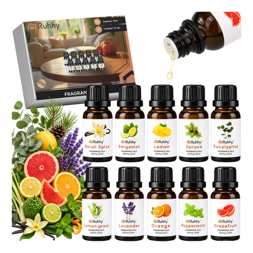 Duftoljesett 10 Deler 15 ml