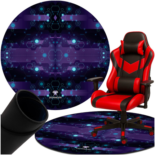 eng_pl_Gaming-mat-under-the-chair-round-Dunmoon-25956-18284_9.jpg Rund Gulvmatte For Gamingstol Gummi Svart/Lilla 120 cm