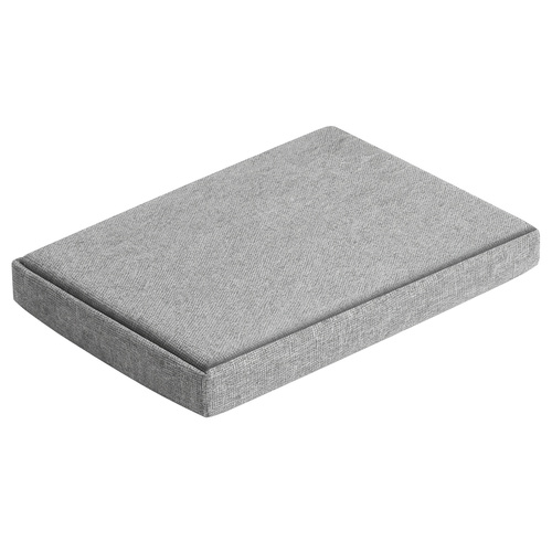Puff med oppbevaring Grå 76 x 38 x 38 cm Stoff