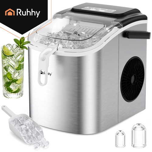 eng_pl_Ice-cube-maker-1-2l-silver-Ruhhy-scoop-19056_13.jpg Isbitmaskin Sølv 1,2 l Med Iskremspade