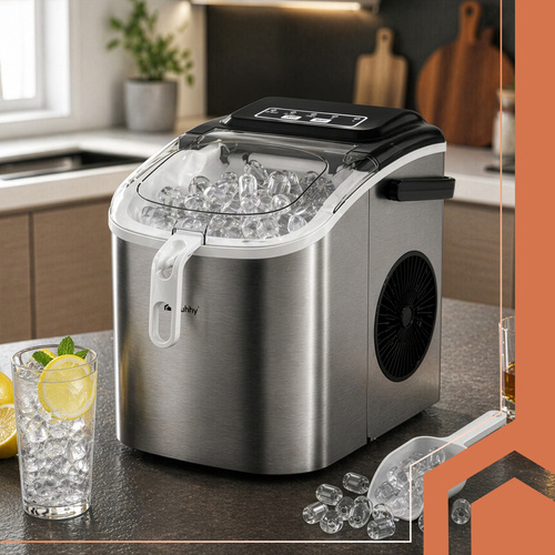 eng_pl_Ice-cube-maker-1-2l-silver-Ruhhy-scoop-19056_15.jpg Isbitmaskin Sølv 1,2 l Med Iskremspade