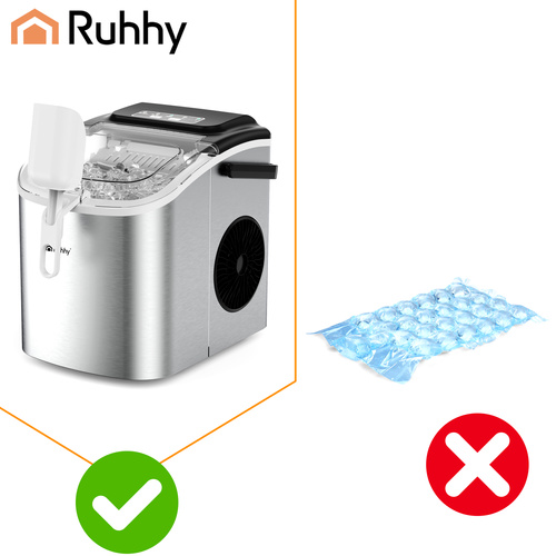 eng_pl_Ice-cube-maker-1-2l-silver-Ruhhy-scoop-19056_20.jpg Isbitmaskin Sølv 1,2 l Med Iskremspade