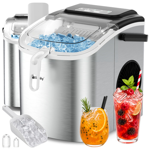 eng_pl_Ice-cube-maker-1-2l-silver-Ruhhy-scoop-19056_21.jpg Isbitmaskin Sølv 1,2 l Med Iskremspade