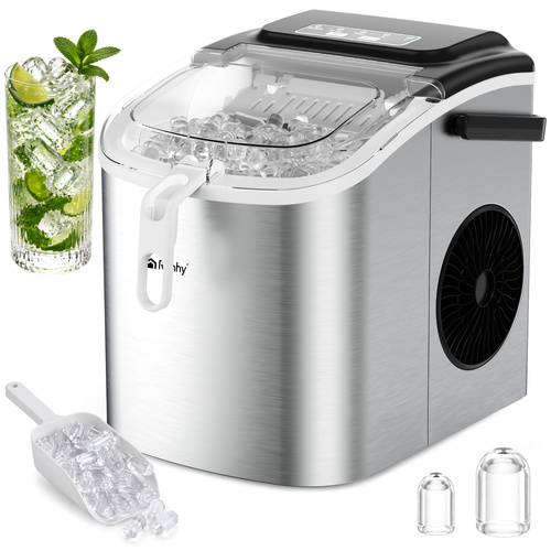 eng_pl_Ice-cube-maker-1-2l-silver-Ruhhy-scoop-19056_22.jpg Isbitmaskin Sølv 1,2 l Med Iskremspade