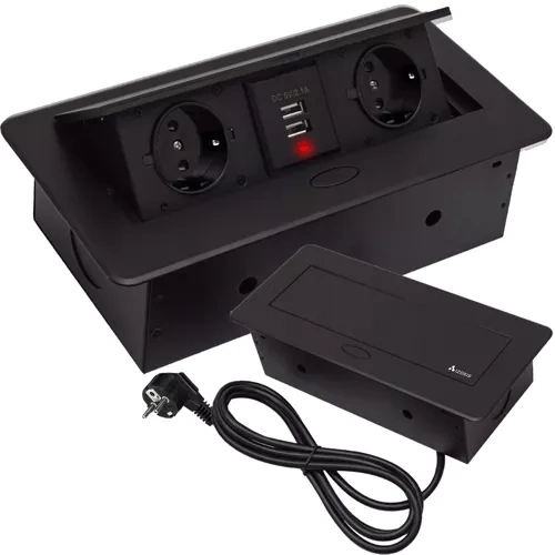 eng_pl_Izoxis-21446-double-USB-socket-hidden-in-the-countertop-16661_10.webp Innfelt USB-stikkontakt, skjult i benkeplaten, svart