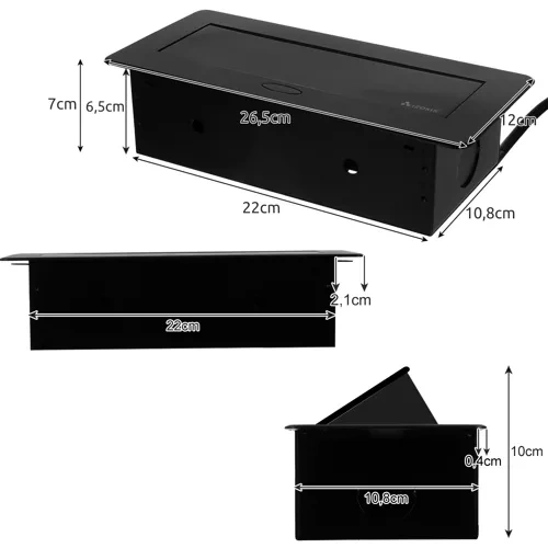 eng_pl_Izoxis-21446-double-USB-socket-hidden-in-the-countertop-16661_12.webp Innfelt USB-stikkontakt, skjult i benkeplaten, svart