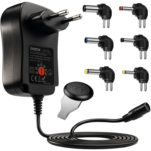 eng_pl_Izoxis-26106-universal-power-supply-18253_5.jpg Universell Strømforsyning Svart