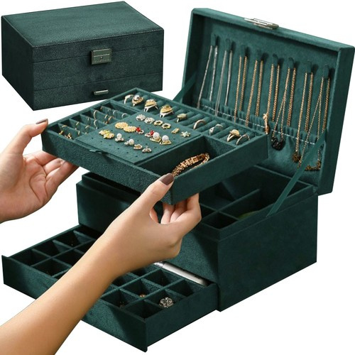 eng_pl_Jewelry-box-case-Soulima-21954-16802_12.jpg Elegant smykkeskrin og organizer Grønn