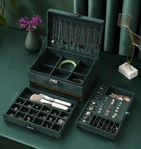 eng_pl_Jewelry-box-case-Soulima-21954-16802_2.jpg Elegant smykkeskrin og organizer Grønn