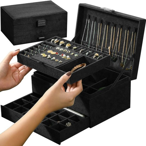 eng_pl_Jewelry-box-case-Soulima-22262-16848_11.jpg Smykkeskrin/smykkebrett Svart Med Oppbevaring