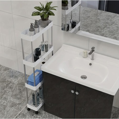 eng_pl_Kitchen-bathroom-shelf-on-wheels-Ruhhy-24291-17787_2.jpg Mobil hyllevogn på hjul for bad, entré og kjøkken, med skap