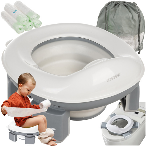 eng_pl_Kruzzel-25510-portable-travel-potty-18091_1.jpg Bærbar Reise Potte Grå for barn, 2-i-1 Plast