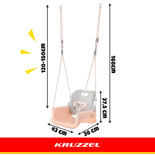 eng_pl_Kruzzel-3-in-1-gray-beige-children-39-s-swing-18840_18.jpg 3-i-1 Hagehuske for barn – robust for hjem og hage, vokser med barnet