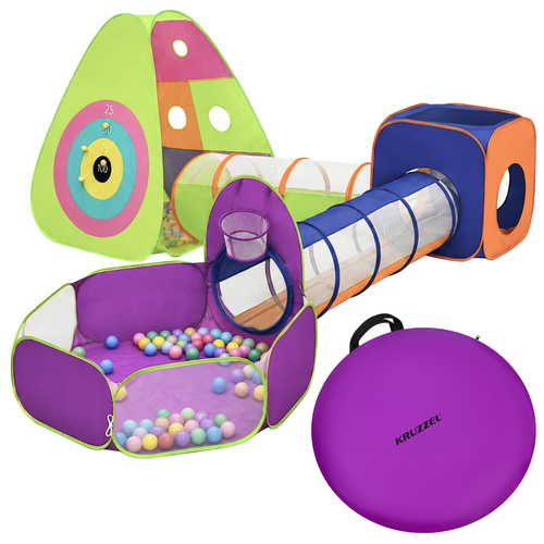 eng_pl_Kruzzel-5-in-1-Children-39-s-Tent-with-Tunnels-19350_8.jpg Barnetelt Med Tunneler 5-i-1 Blå Stoff