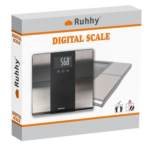 eng_pl_LCD-Bathroom-Scale-Analytical-Ruhhy-24638-18029_1.jpg LCD Baderomsvekt Med Kroppsanalyse Svart
