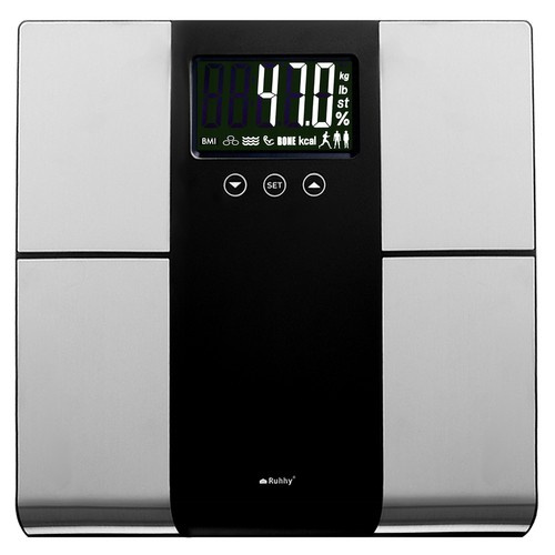 eng_pl_LCD-Bathroom-Scale-Analytical-Ruhhy-24638-18029_7.jpg LCD Baderomsvekt Med Kroppsanalyse Svart