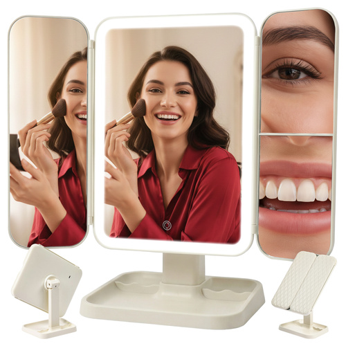 eng_pl_LED-folding-cosmetic-mirror-Soulima-26952-18769_2.jpg Sammenleggbart Sminkespeil Med LED Hvit