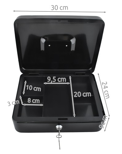 eng_pl_Large-black-cash-box-11247_10.jpg Stor Kontantkasse Svart Metall 30 x 24 x 9 cm