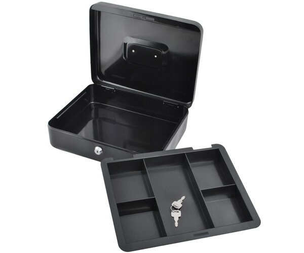 eng_pl_Large-black-cash-box-11247_11.jpg Stor Kontantkasse Svart Metall 30 x 24 x 9 cm