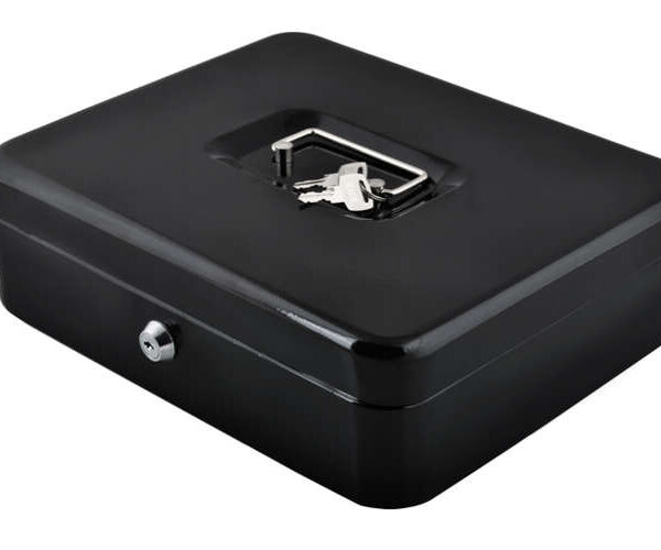 eng_pl_Large-black-cash-box-11247_5.jpg Stor Kontantkasse Svart Metall 30 x 24 x 9 cm