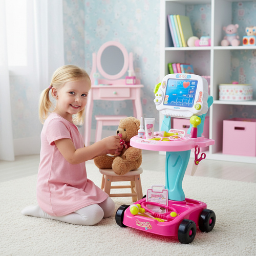 eng_pl_Little-Doctor-Set-Pink-Stroller-26556-18586_8.jpg Doktorlekesett Med Dukkevogn Rosa