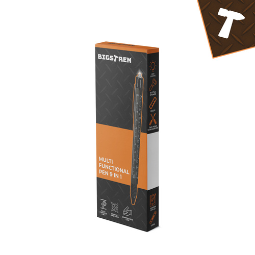 eng_pl_Multifunctional-pen-black-9-in-1-Bigstreen-19133_12.jpg Multifunksjonell Penn Svart 9-i-1 med LED-lys, bits, linjal og flaskeåpner